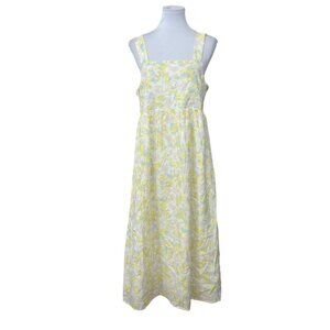 The Nines by Hatch Womens L Large Tank Maternity Dress Yellow Floral Pastel